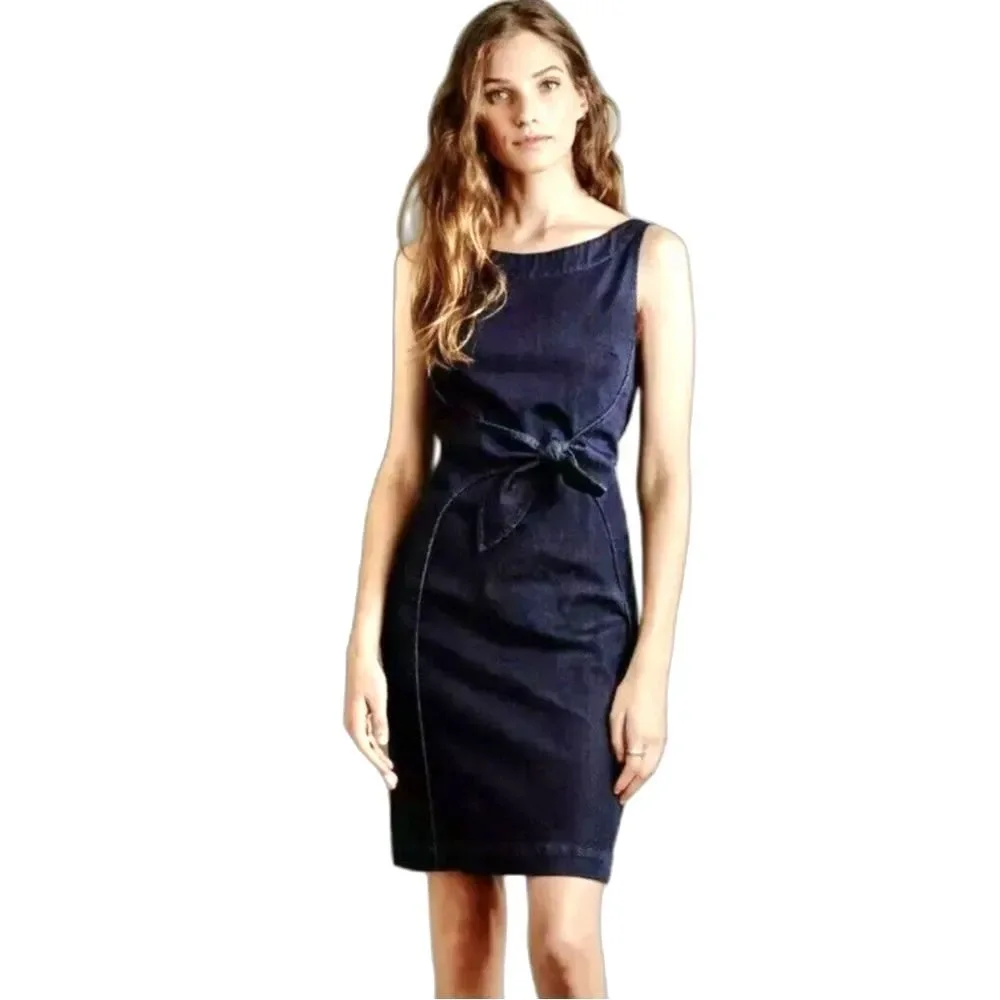 Anthropologie Holding Horses Womens Western Denim Dress Size 10 Minimalist - Picture 3 of 14
